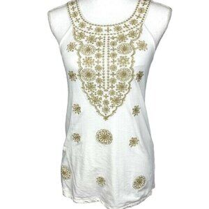 INC Cotton Embellished Bodycon Sleeveless Blouse Size 0P